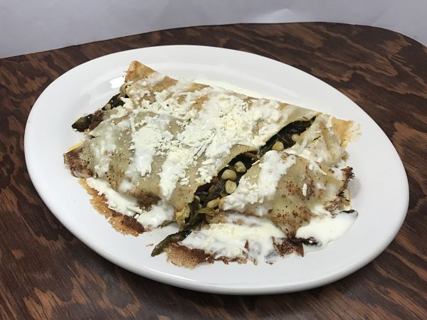 crepas rajas con elote